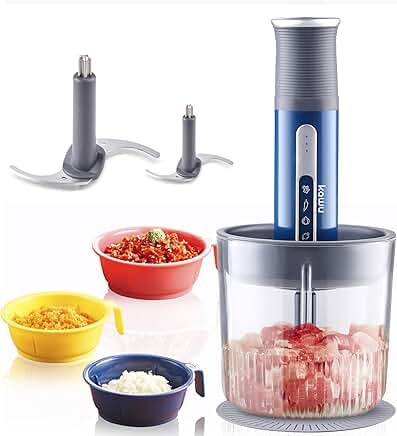 Cordless Food Processor with 4 Bowls and Blades