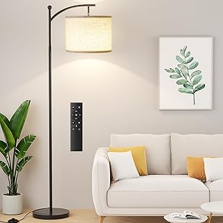 60-inch modern floor lamp with remote control and adjustable brightness