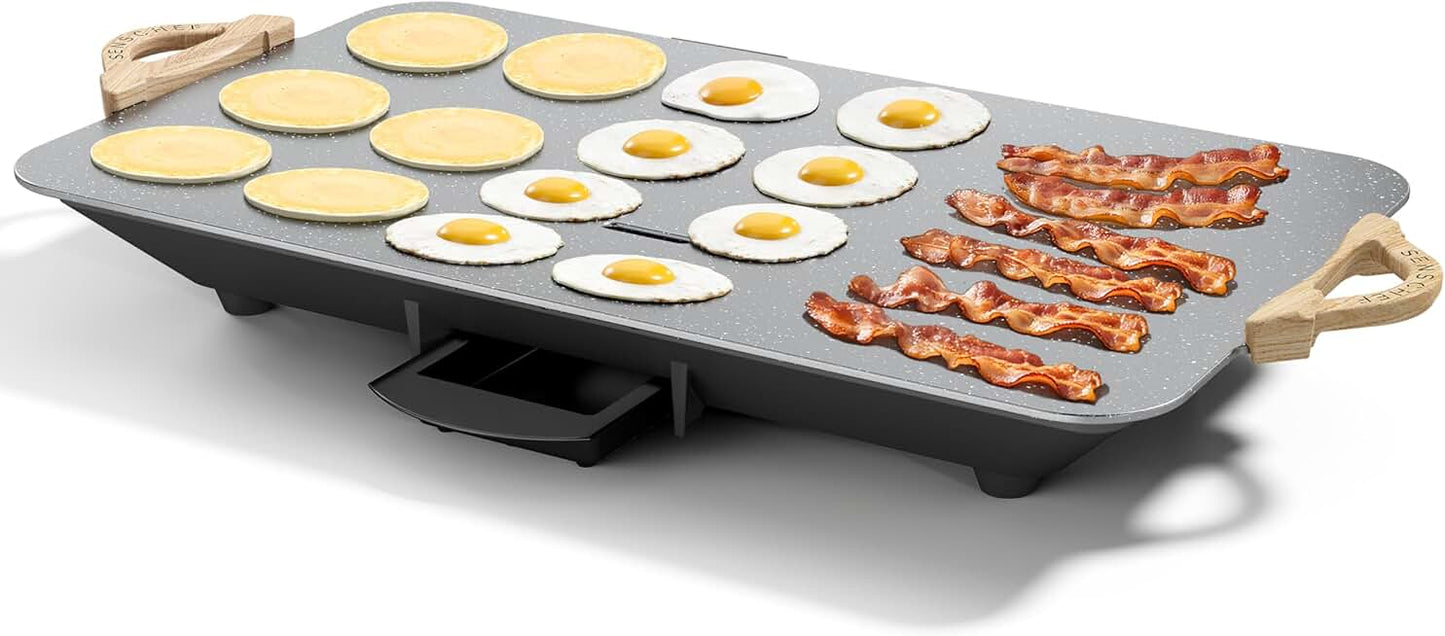 12x20 Inch Electric Griddle with Nonstick Surface