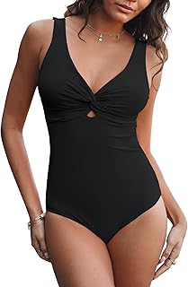 Women’s Padded Twist Knot One Piece Swimsuit