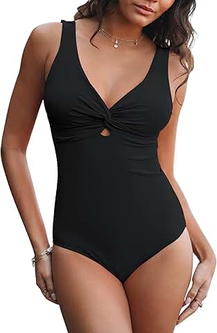 Women’s Padded Twist Knot One Piece Swimsuit