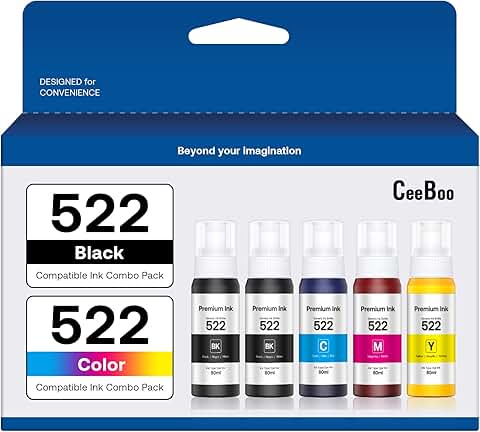 High Capacity Ink Refill Bottle for Epson EcoTank Printers