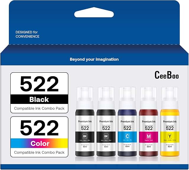 High Capacity Ink Refill Bottle for Epson EcoTank Printers