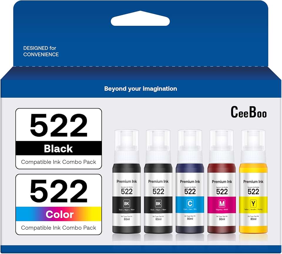 High Capacity Ink Refill Bottle for Epson EcoTank Printers