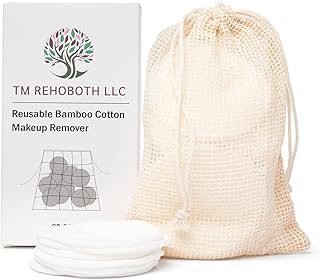 Gentle Reusable Makeup Remover Pads, 20-Pack