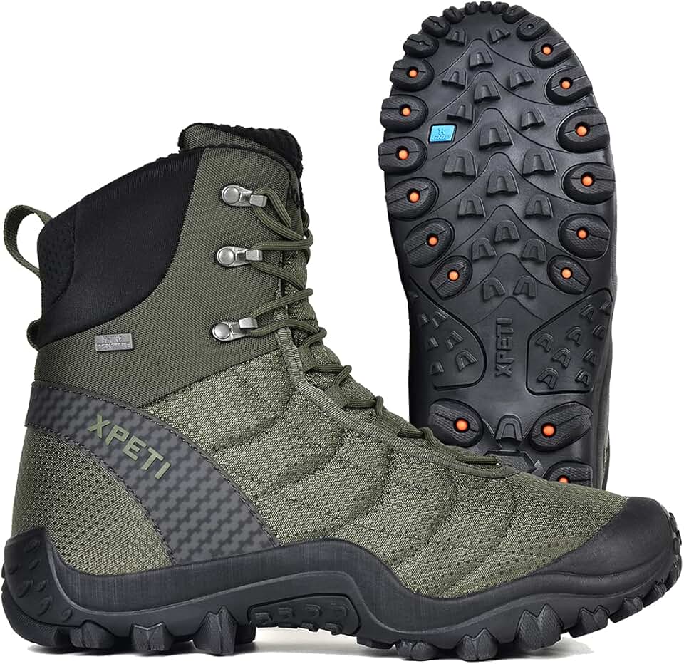 Men's Waterproof Insulated High-Top Winter Hiking Boots