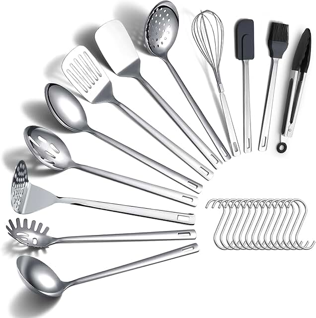 26-Piece Heavy Duty Stainless Steel Kitchen Utensil Set