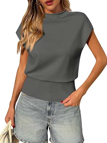 Women's Cap Sleeve Summer Knit Tank Top