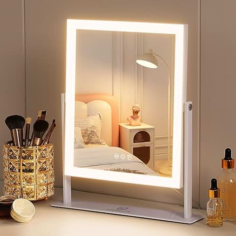 Lighted Vanity Mirror with Touch Control and 10X Magnification