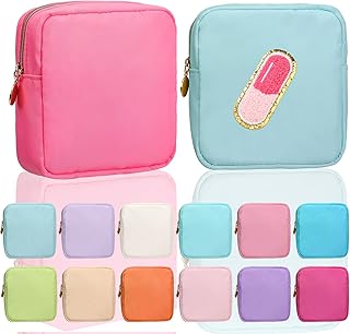 Set of 12 Colorful Waterproof Mini Makeup Bags