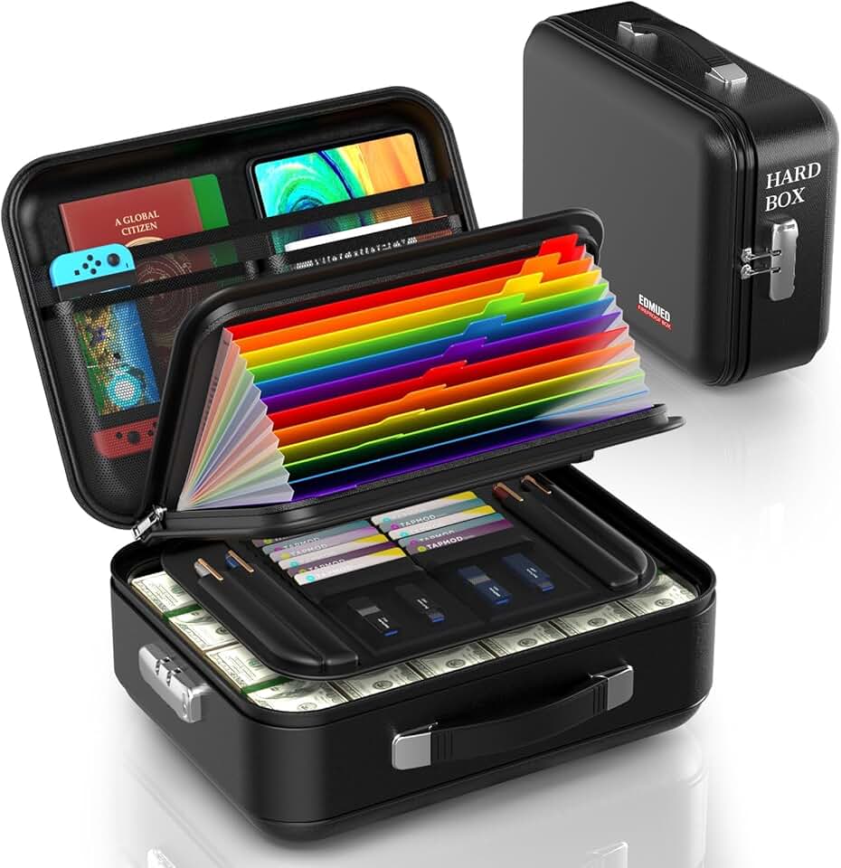 Fireproof Water-Resistant Safe Box for Important Documents