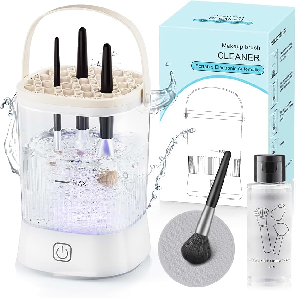 Electric Makeup Brush Cleaner, 9000 RPM, Waterproof, Automatic