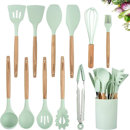19-Piece Kitchen Utensil Set with Knife Block
