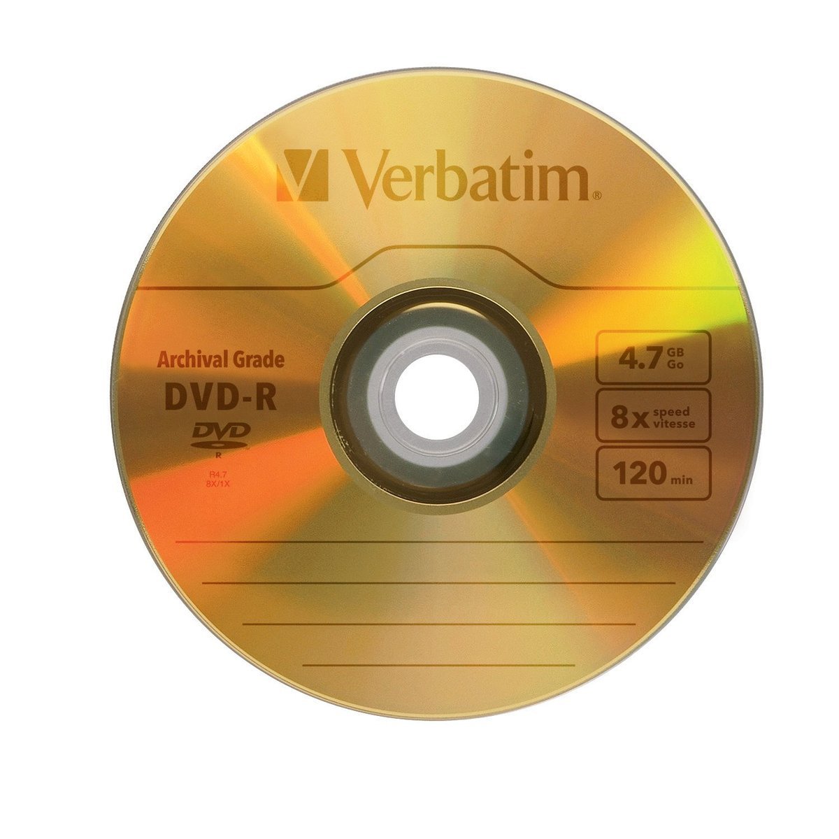 DVD-R 4.7GB 8X UltraLife Gold Archival Grade - Branded Surface & Hard Coat - 5pk Jewel Case - 96320