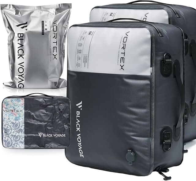Reusable Vacuum Travel Bags for Carry-On Suitcase and Backpack