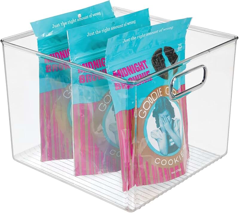 Plastic Storage Organizer Bin with Handles