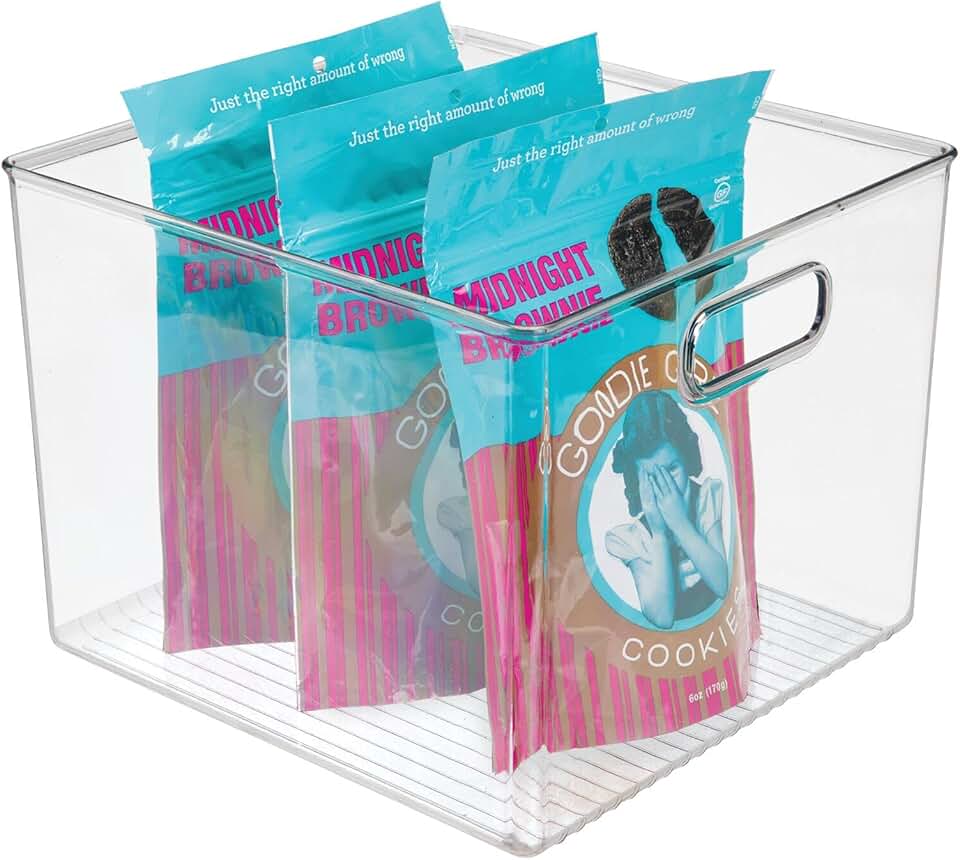 Plastic Storage Organizer Bin with Handles
