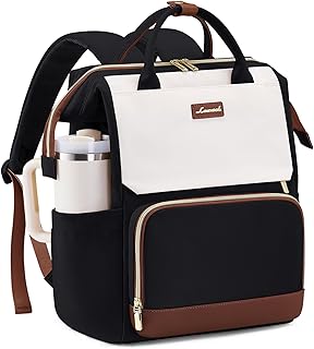 Women’s 15.6-inch Waterproof Laptop Backpack with Tumbler Holder