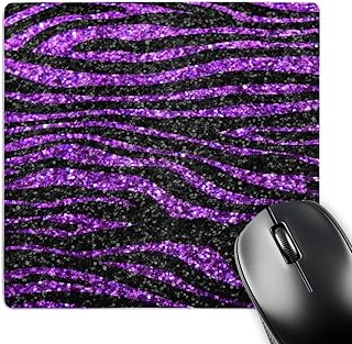 Purple and black zebra stripe mouse pad