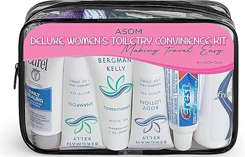 Travel Toiletries Kit with 36 Essentials for Men and Women