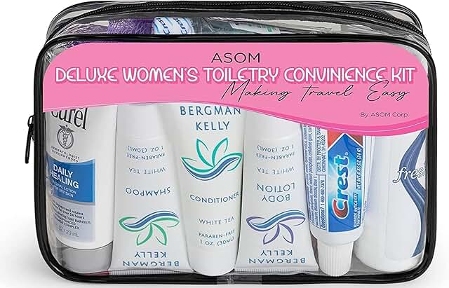 Travel Toiletries Kit with 36 Essentials for Men and Women