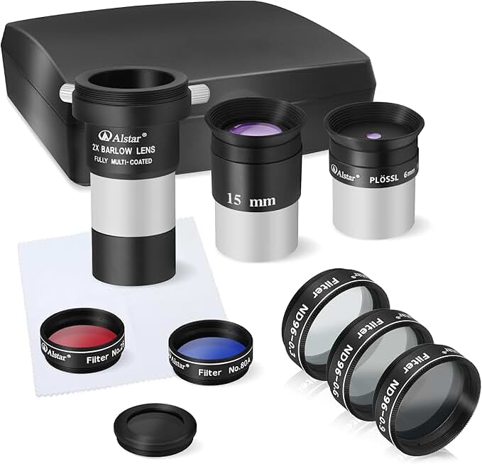 1.25" Telescope Moon Filter Set with 8 Eyepiece & Filter Kit