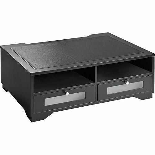 Black Wood Printer Stand