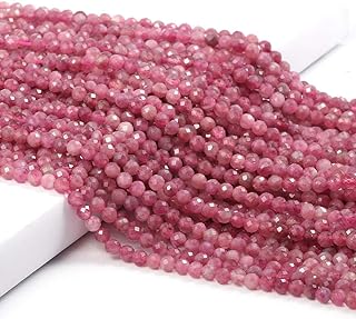 Pink Tourmaline Beads, 15-inch, 4mm, Faceted Loose Beads