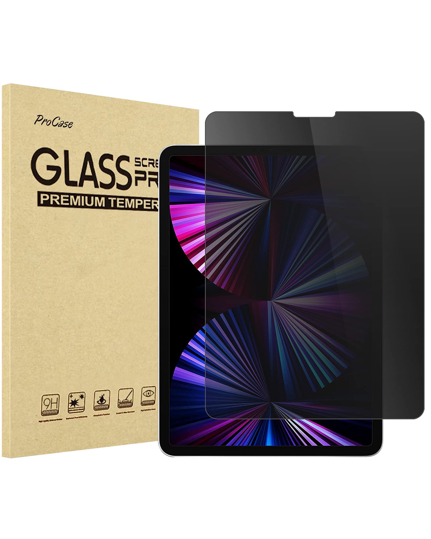 iPad Pro 11 Inch Privacy Screen Protector 2021 2020 2018, Anti-Spy Tempered Glass Screen Film Guard for Apple iPad Pro 11" 3rd 2nd 1st Generation