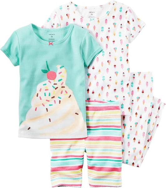 Baby Girl Cotton 4-Piece Set
