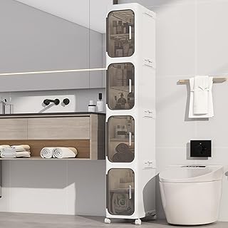 Slim 4-Tier Bathroom Storage Cabinet