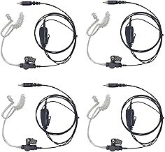 4 Pack Radio Earpieces with Microphone