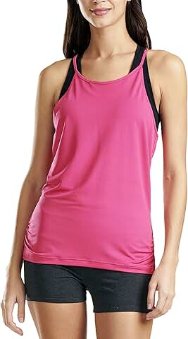 Women's Shirred Side Active Tank Top in Regular and Plus Sizes