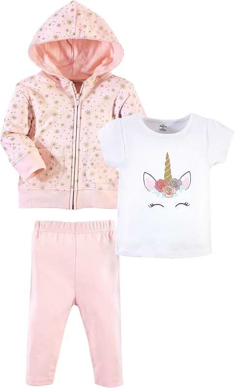 Baby Hoodie, Bodysuit, and Pant Set