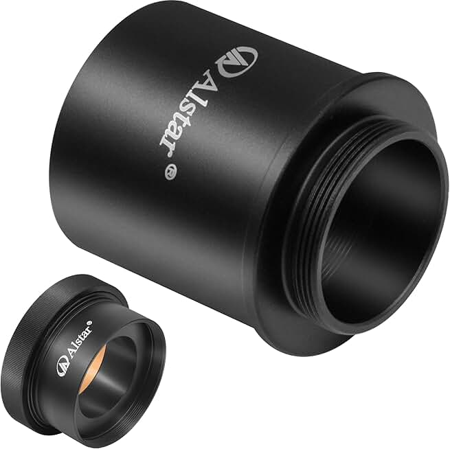 C Mount to 1.25-inch camera and telescope adapters bundle