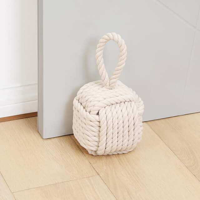 Decorative Rope Knot Door Stopper for Interior Doors