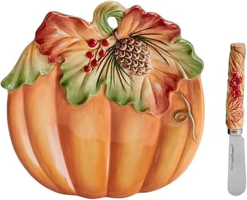 16-Piece Pumpkin Melamine Dinnerware Set for Four