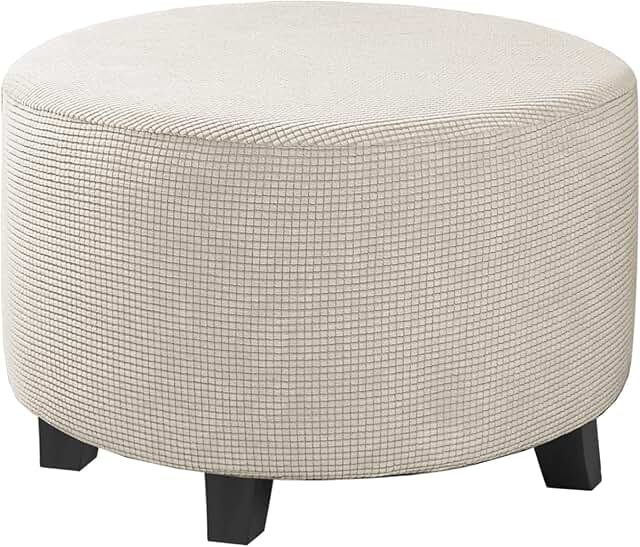Round Ottoman Cover for 20-23" Diameter