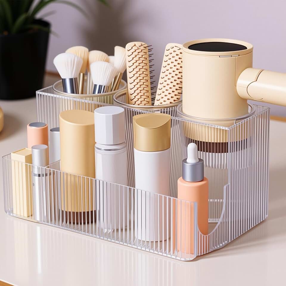 Clear Acrylic Hair and Makeup Organizer