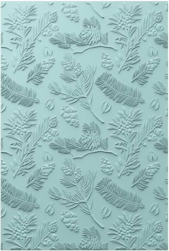 3D Pines Embossing Folder for A5 Projects