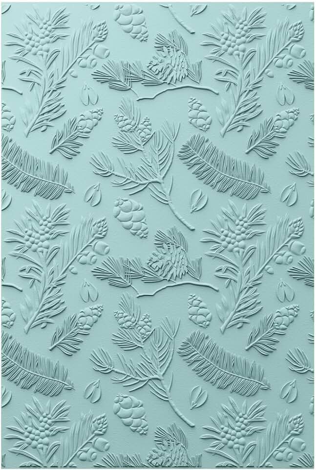 3D Pines Embossing Folder for A5 Projects
