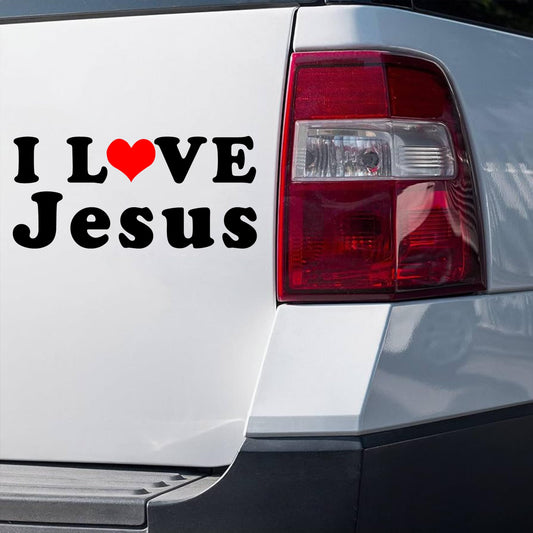 Jesus Love You Car Decal Religious Faith Sticker