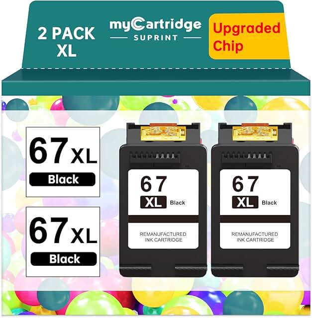 Black Ink Cartridge for HP 67 Printer
