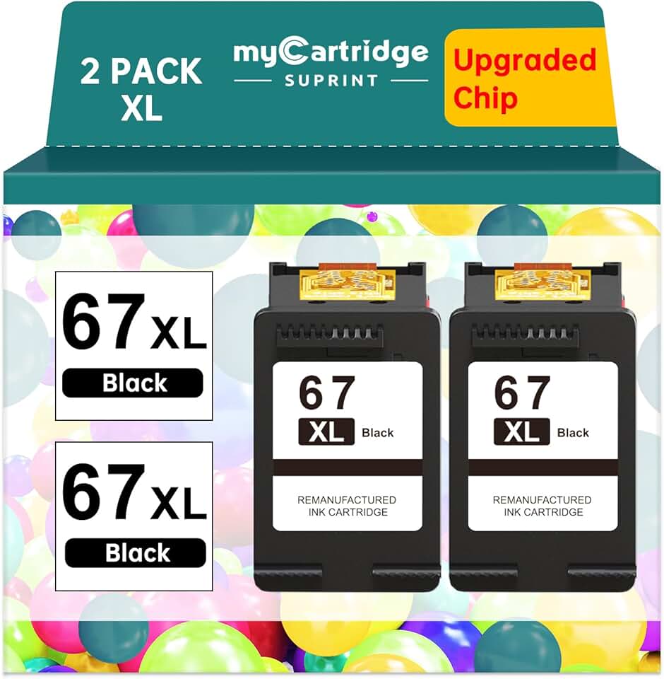 Black Ink Cartridge for HP 67 Printer
