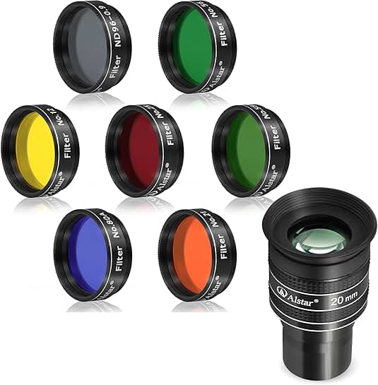 1.25-inch 58° 20mm Telescope Eyepiece with Filter Set
