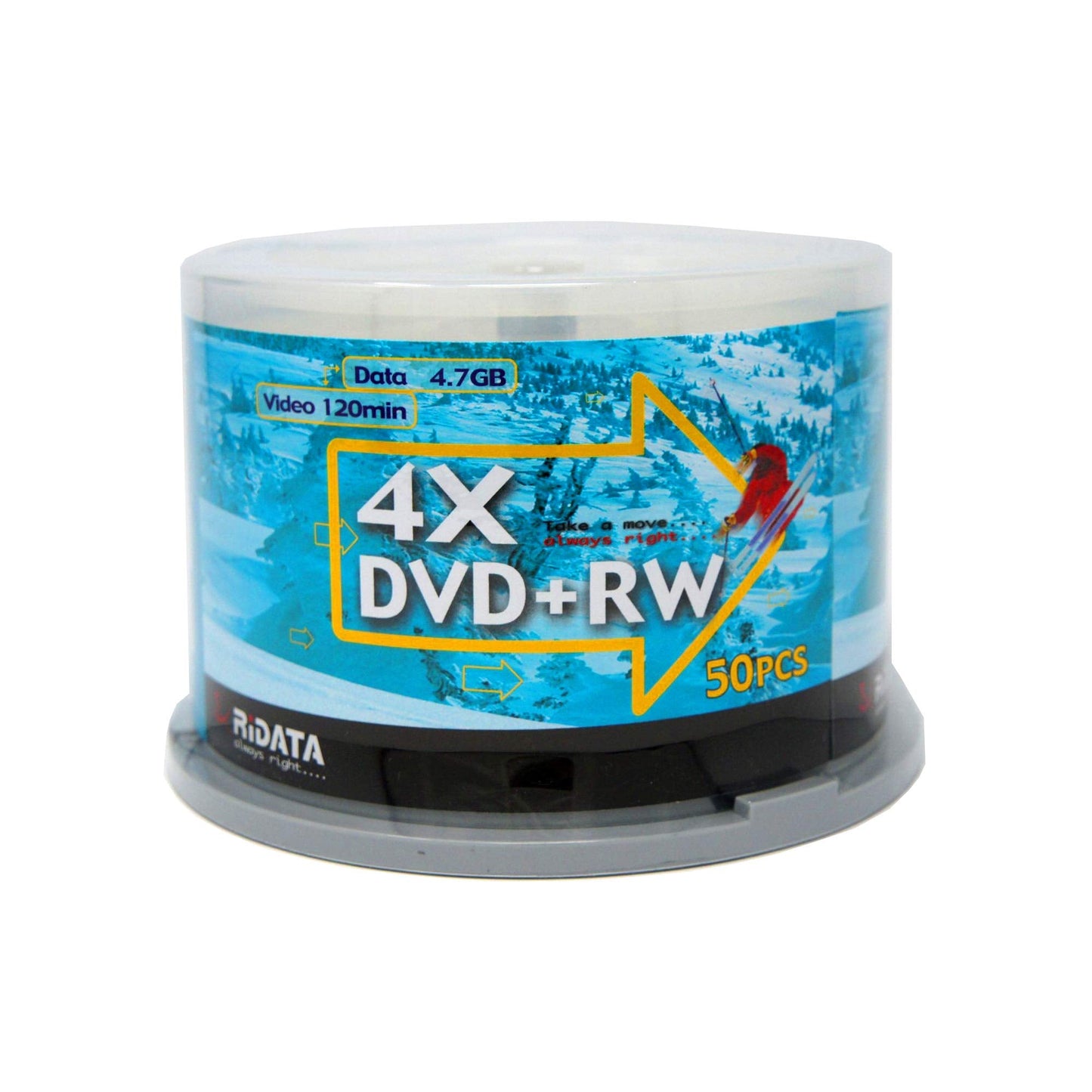 150 Pack DVD+RW 4X 4.7GB Silver Logo Rewritable DVD Plus RW Re-writable Blank Recordable Media Disc