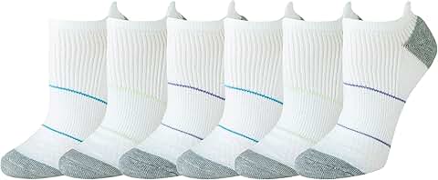 Six Pairs of Women's Cushioned Athletic Socks