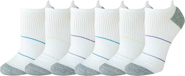 Six Pairs of Women's Cushioned Athletic Socks