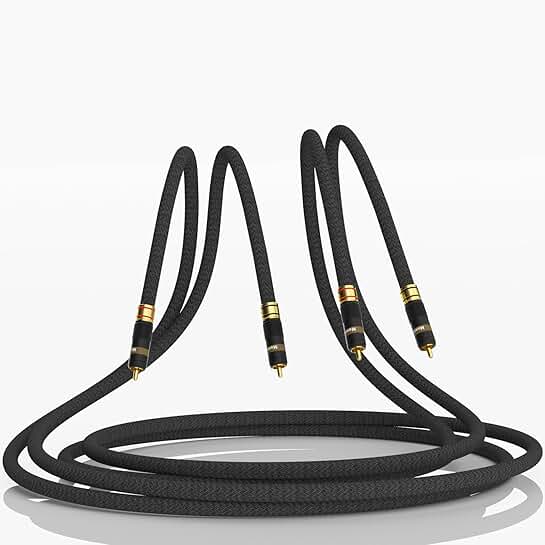 17AWG Audiophile RCA Balanced Audio Cable, 1M