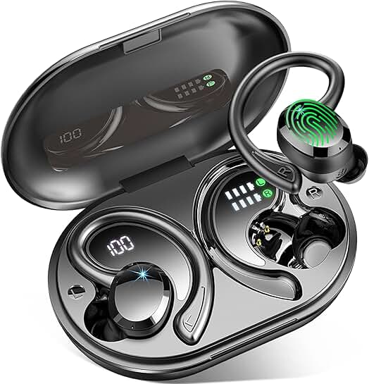 Wireless Sport Earbuds with 60H Battery and Noise Cancelling
